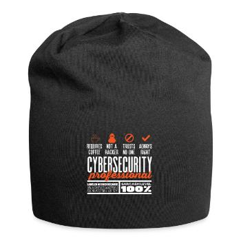 Expert en cybersécurité - Bonnet en jersey - noir - Devant