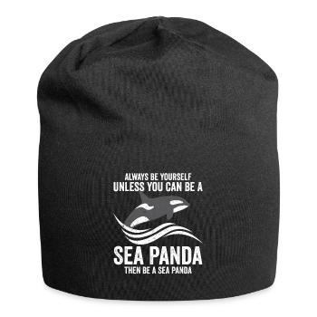 Drôle d’orque Baleine Panda de mer Soyez toujours vous-même - Bonnet en jersey - noir - Devant