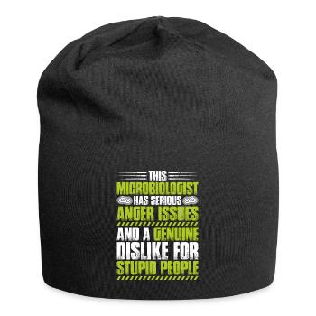 Microbiology Microbiologist Biology Biologist - Jersey Beanie - black - Front