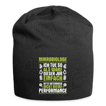 Mikrobiologie Mikrobiologe Biologie Biologe - Jersey-Beanie - Schwarz - Vorne