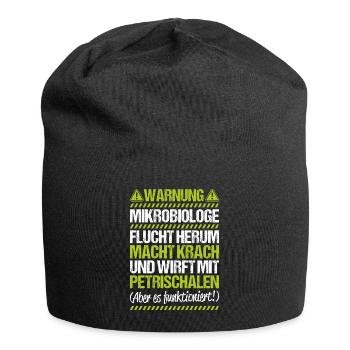 Mikrobiologie Mikrobiologe Biologie Biologe - Jersey-Beanie - Schwarz - Vorne