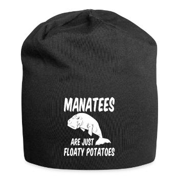 Les lamantins drôles sont simplement des pommes de terre nageuses - Bonnet en jersey - noir - Devant