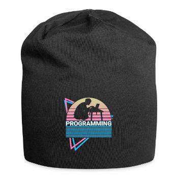 Programmierung Programmierer Retro - Jersey-Beanie - Schwarz - Vorne