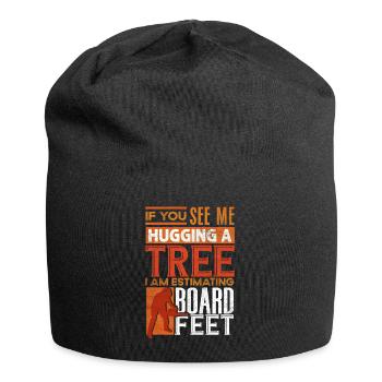 Étreinte d’arbres, travail du bois, menuisiers - Bonnet en jersey - noir - Devant