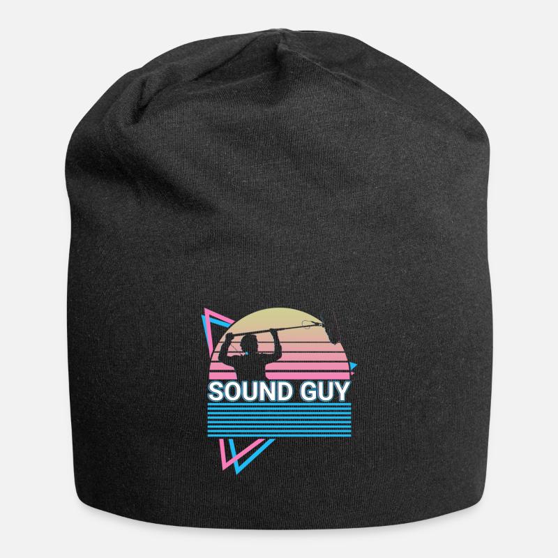 Tontechniker Retro - Jersey-Beanie - Schwarz