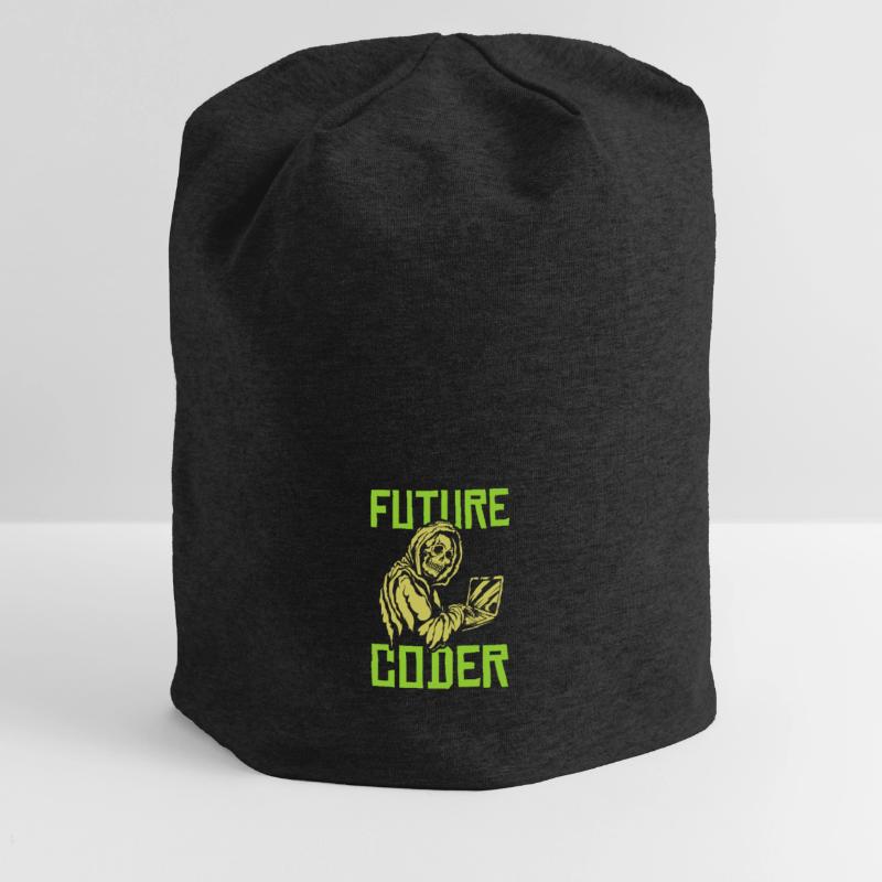 Entwickler Coder Programmierer Schädel Jersey-Beanie