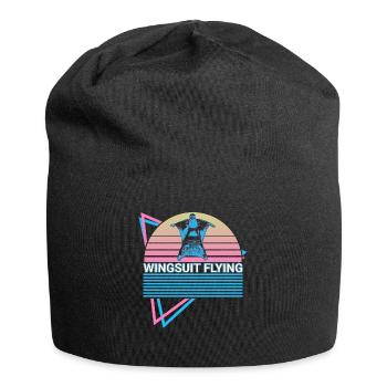 Wingsuit Flying Retro - Jersey Beanie - black - Front