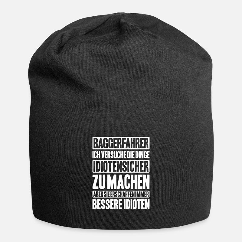 Baggerfahrer Baggerführer Heavy Equipment Operator - Jersey-Beanie - Schwarz
