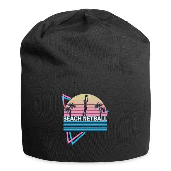 Beach Netball Spieler Retro - Jersey-Beanie - Schwarz - Vorne