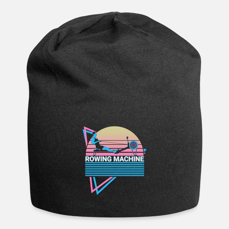 Rudergerät Retro - Jersey-Beanie - Schwarz