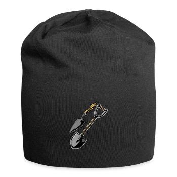 Hobbygärtner Garten Schaufel - Jersey-Beanie - Schwarz - Vorne