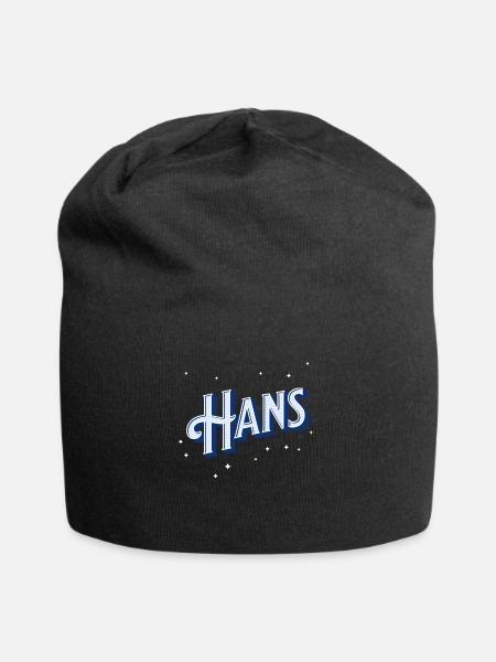 Hans Namen personalisiert - Jersey-Beanie - Schwarz