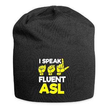 Deaf pride, hearing, disabled, deafness - Jersey Beanie - black - Front