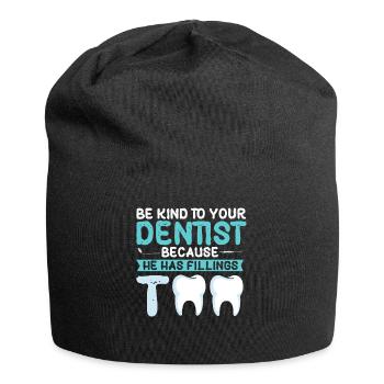 Technicien dentaire, cadre dentaire, hygiéniste dentaire - Bonnet en jersey - noir - Devant