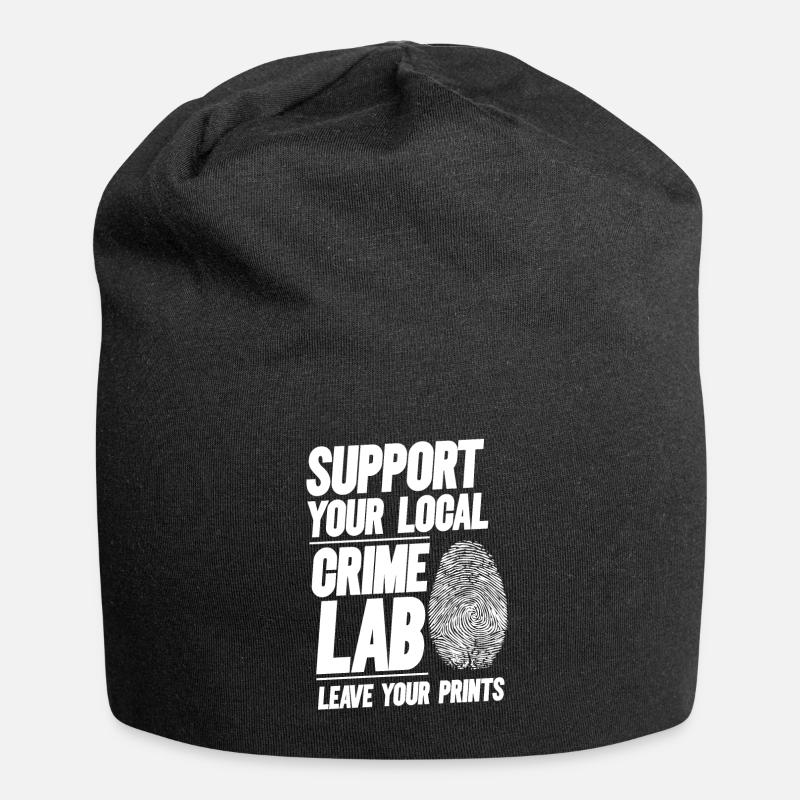 Kriminaltechniker Tatortermittler Forensik Spruch - Jersey-Beanie - Schwarz