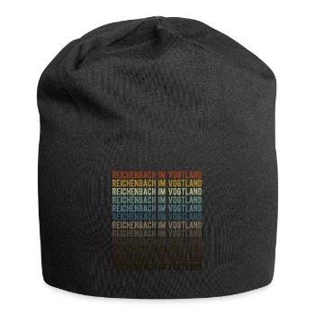 Reichenbach im Vogtland Stadt Retro Vintage - Jersey-Beanie - Schwarz - Vorne
