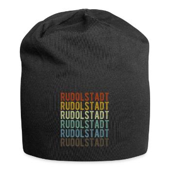 Rudolstadt Stadt Retro Vintage - Jersey-Beanie - Schwarz - Vorne