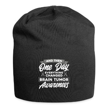 Brain Tumor Support Brain Tumor Fighter Brain Tumo - Jersey Beanie - black - Front