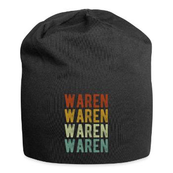 Waren Stadt Retro Vintage - Jersey-Beanie - Schwarz - Vorne
