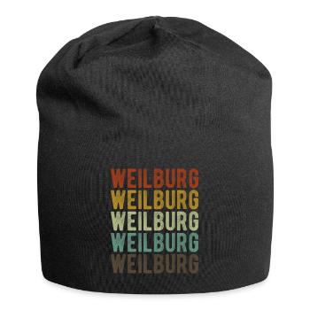 Weilburg Stadt Retro Vintage - Jersey-Beanie - Schwarz - Vorne