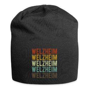Welzheim City Retro Vintage - Jersey Beanie - black - Front