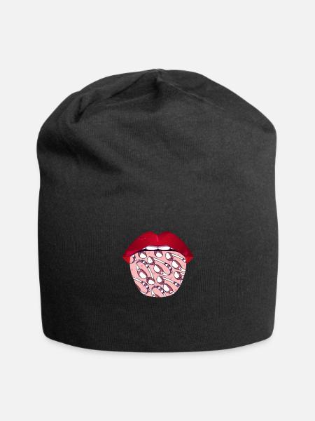 Schwimmen Schwimmer Zunge - Jersey-Beanie - Schwarz