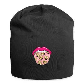 Labrador Tongue - Jersey Beanie - black - Front