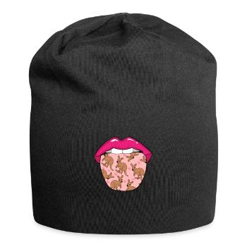 Kangaroo tongue - Jersey Beanie - black - Front