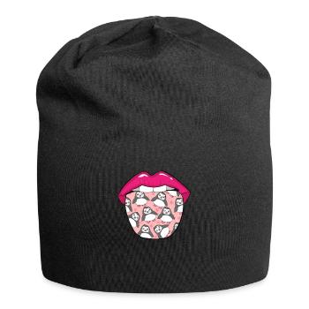 Penguin Tongue - Jersey Beanie - black - Front