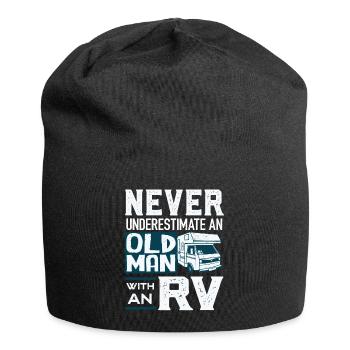 Motorhome, Motorhome, Motorhome camping - Jersey Beanie - black - Front