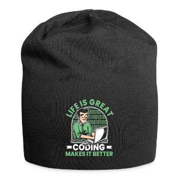 Developer Coder Programmer Funny - Jersey Beanie - black - Front