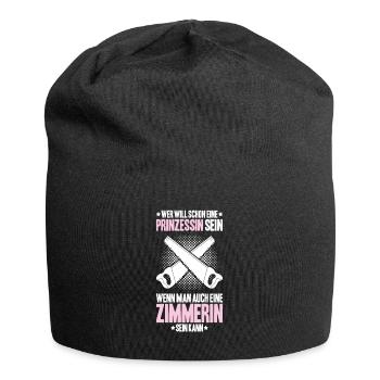 Zimmerer Zimmermann Zimmerei Carpenter Carpentry - Jersey-Beanie - Schwarz - Vorne