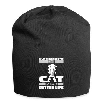 Guitare acoustique Cat - Bonnet en jersey - noir - Devant