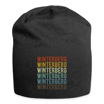 Winterberg Stadt Retro Vintage - Jersey-Beanie - Schwarz - Vorne