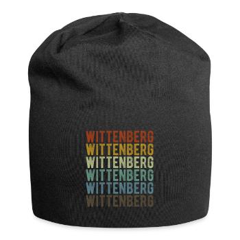 Wittenberg Stadt Retro Vintage - Jersey-Beanie - Schwarz - Vorne