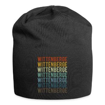 Wittenberge Stadt Retro Vintage - Jersey-Beanie - Schwarz - Vorne