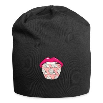 Ail Knobi Knofi Lèvres - Bonnet en jersey - noir - Devant