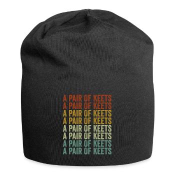 A Pair Of Keets Budgerigar Possession - Jersey Beanie - black - Front