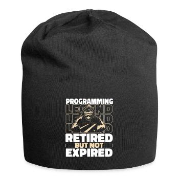 Developer Coder Retired Programmer - Jersey Beanie - black - Front
