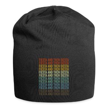 Fiesta und dann Siesta Cinco de Mayo Mexikanisches - Jersey-Beanie - Schwarz - Vorne