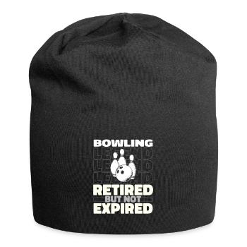 Bowling Bowlen Bowler Im Ruhestand - Jersey-Beanie - Schwarz - Vorne