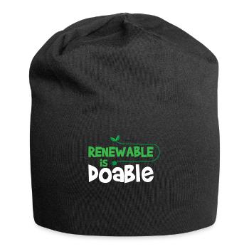 Erneuerbare Energie - Jersey-Beanie - Schwarz - Vorne