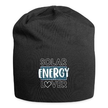Solarenergie, Erneuerbare Energie - Jersey-Beanie - Schwarz - Vorne