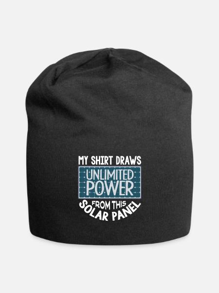 Solarenergie, Erneuerbare Energie - Jersey-Beanie - Schwarz