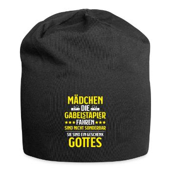 Staplerfahrer Gabelstaplerfahrer Forklift Operator - Jersey-Beanie - Schwarz - Vorne
