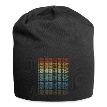 Ein Schweißer brachte mein Herz zum Schmelzen Schw - Jersey-Beanie - Schwarz - Vorne