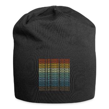 Bacon is my favorite vegetable bacon lover - Jersey Beanie - black - Front