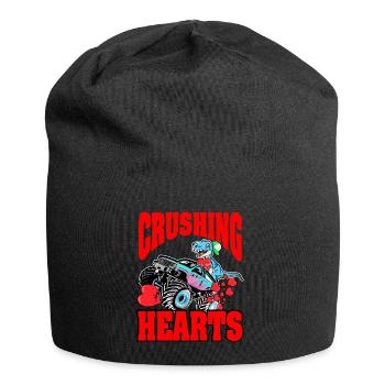 Crushing Hearts Monstertruck T-rex Boys - Jersey-Beanie - Schwarz - Vorne