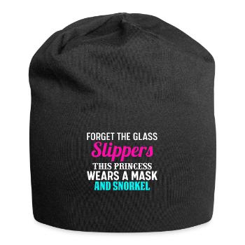 Schnorcheln, Schnorcheln, Tauchen, Unterwasser - Jersey-Beanie - Schwarz - Vorne