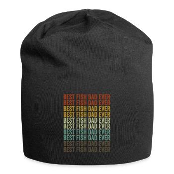Bester Fischvater aller Zeiten Goldfisch - Jersey-Beanie - Schwarz - Vorne